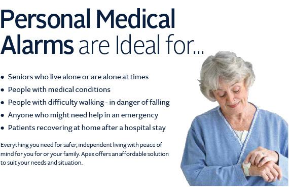 Personal medical alarms are ideal for seniors who live alone